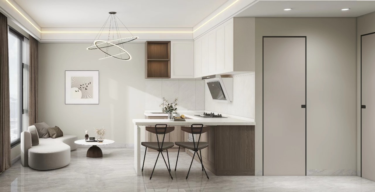 Lenana Springs Garden Kilimani open kitchen and living area