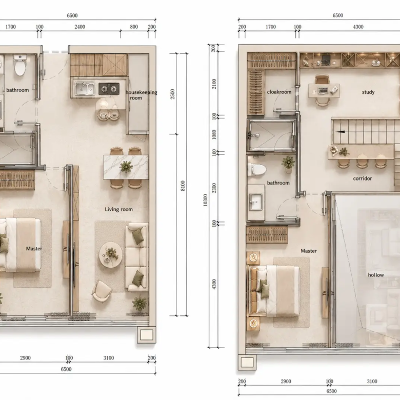 Loft duplex apartment floor plan at Limerence Arbor Residency Kilimani