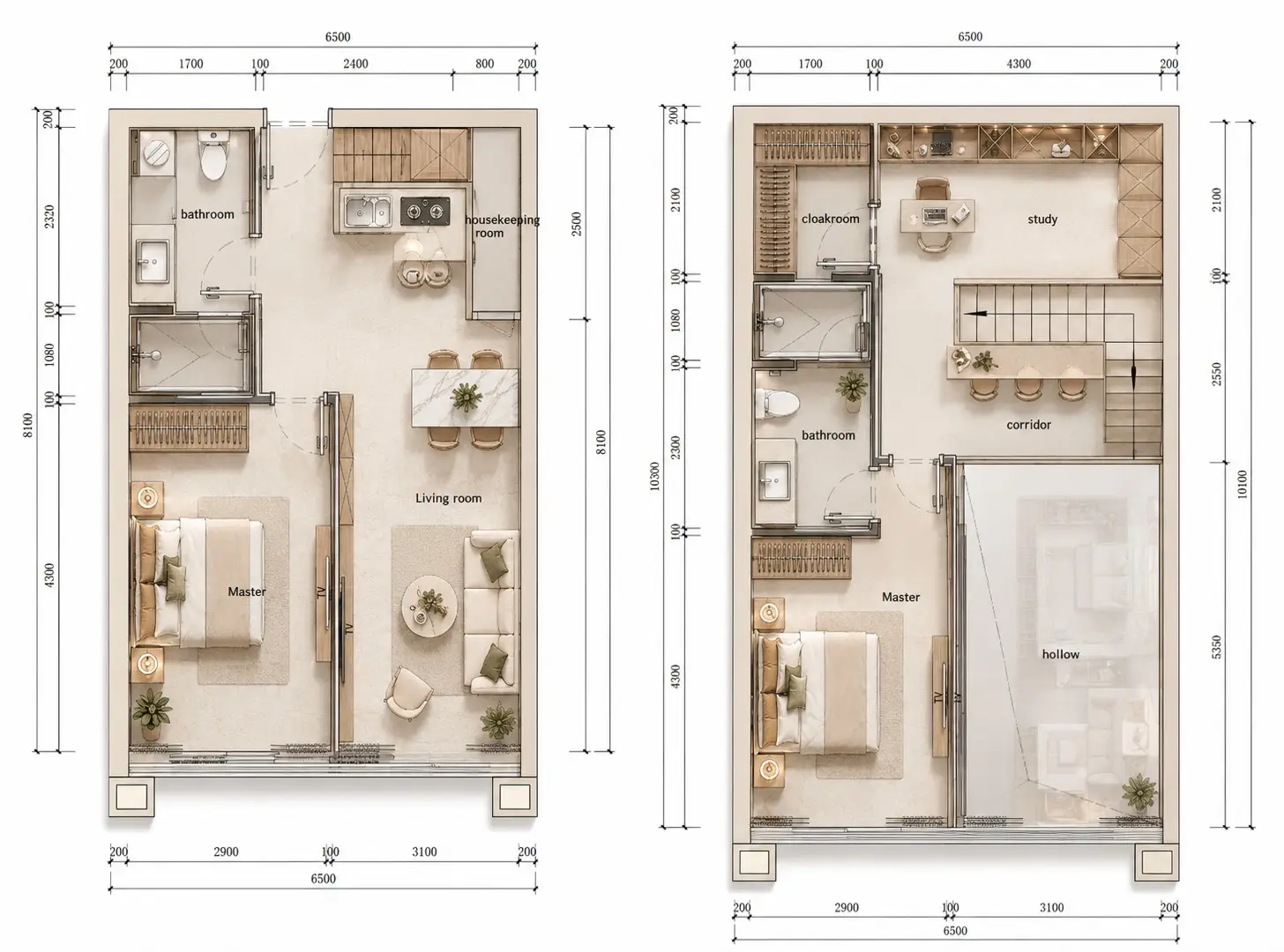 Loft duplex apartment floor plan at Limerence Arbor Residency Kilimani