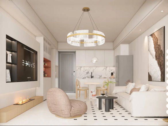 Modern lounge interior at Limerence Arbor Residency Kilimani apartments