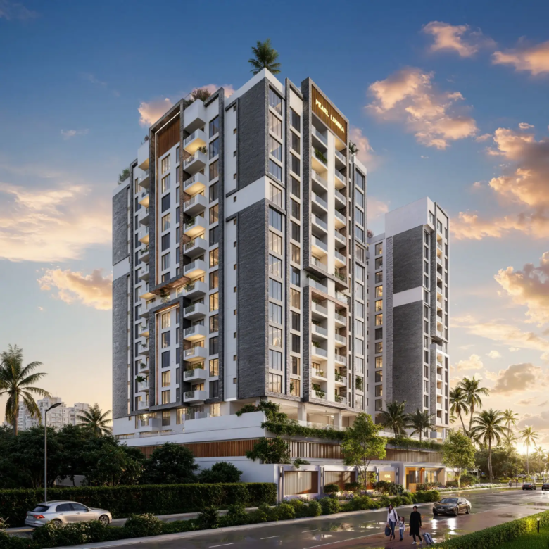 Pearl Lumina Riverside apartments exterior twin tower development in Nairobi