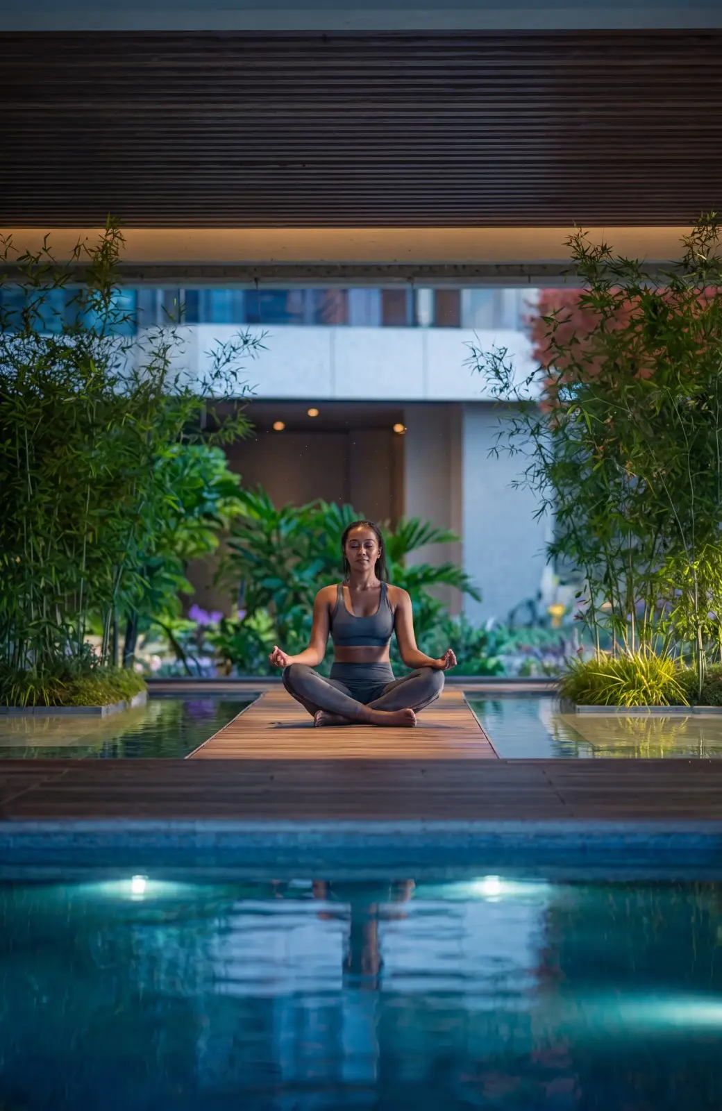 Seasons Riverside yoga deck and wellness amenity