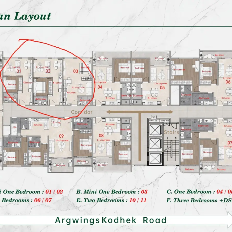 Typical Floor Plan Layout – Serene Boutique Residency, Kilimani