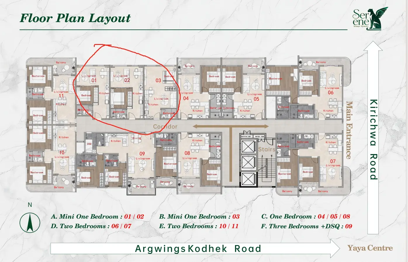 Typical Floor Plan Layout – Serene Boutique Residency, Kilimani