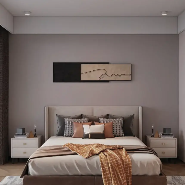Contemporary bedroom inside an Ubora Living apartment in Westlands