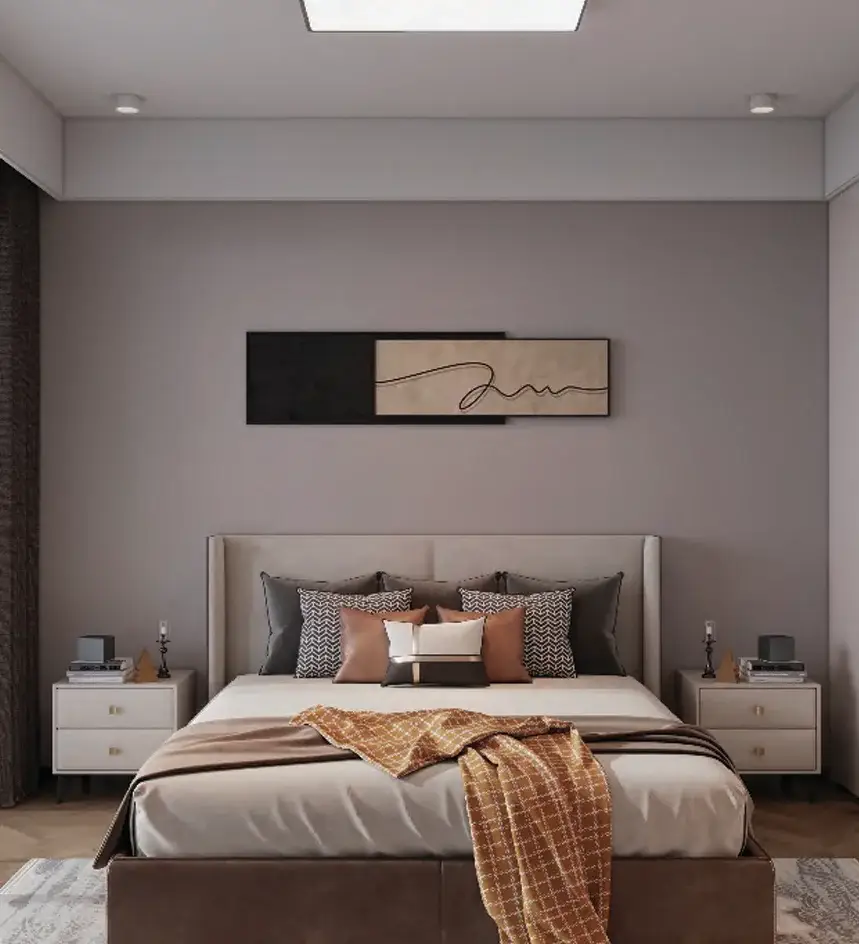 Contemporary bedroom inside an Ubora Living apartment in Westlands