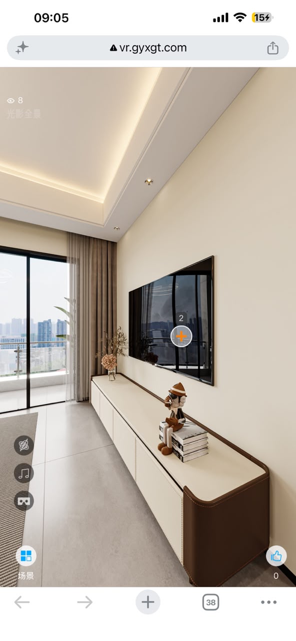 Virtual tour view of apartment living area at Bahari Central Kilimani