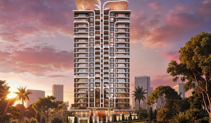 Himalaya Halo Westlands apartment tower at sunset