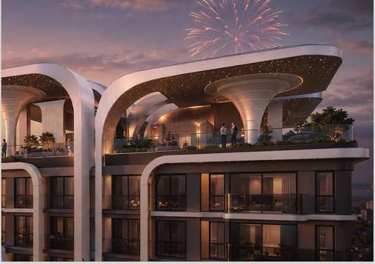 Rooftop entertainment terrace at Himalaya Halo Westlands
