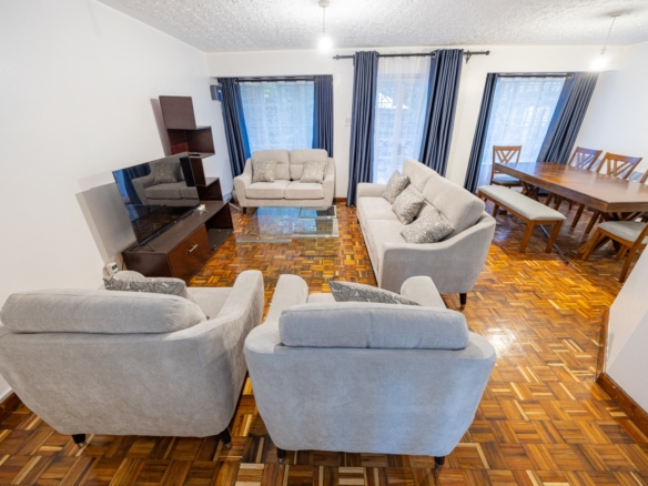 Spacious living room in a 4 bedroom townhouse at Oloitoktok Court Kileleshwa