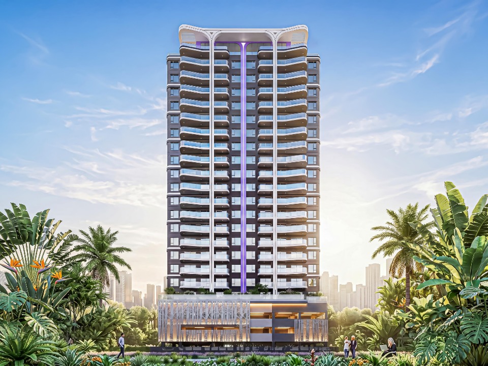 Sonder Space Residence luxury apartments for sale in Kileleshwa Nairobi featuring high-rise building, landscaped gardens and spacious balconies.
