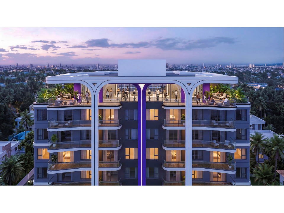 Sonder Space Residence Kileleshwa Nairobi rooftop terrace with modern fitness centre, outdoor seating and city views.