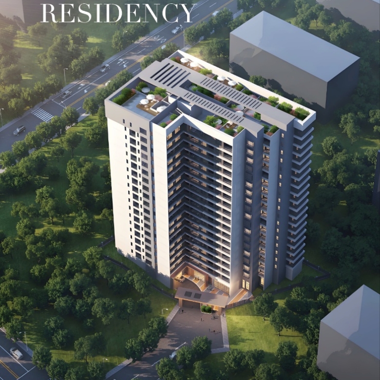 Ivy Riverside Residency modern apartment tower exterior render