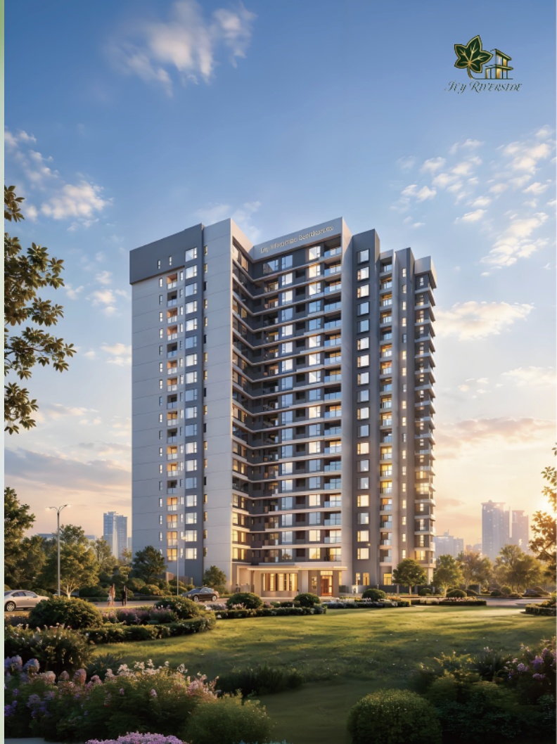 Ivy Riverside Residency modern apartment tower exterior render