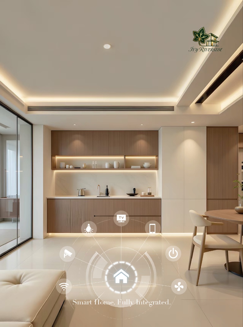 Ivy Riverside Residency fitted modern kitchen apartment interior