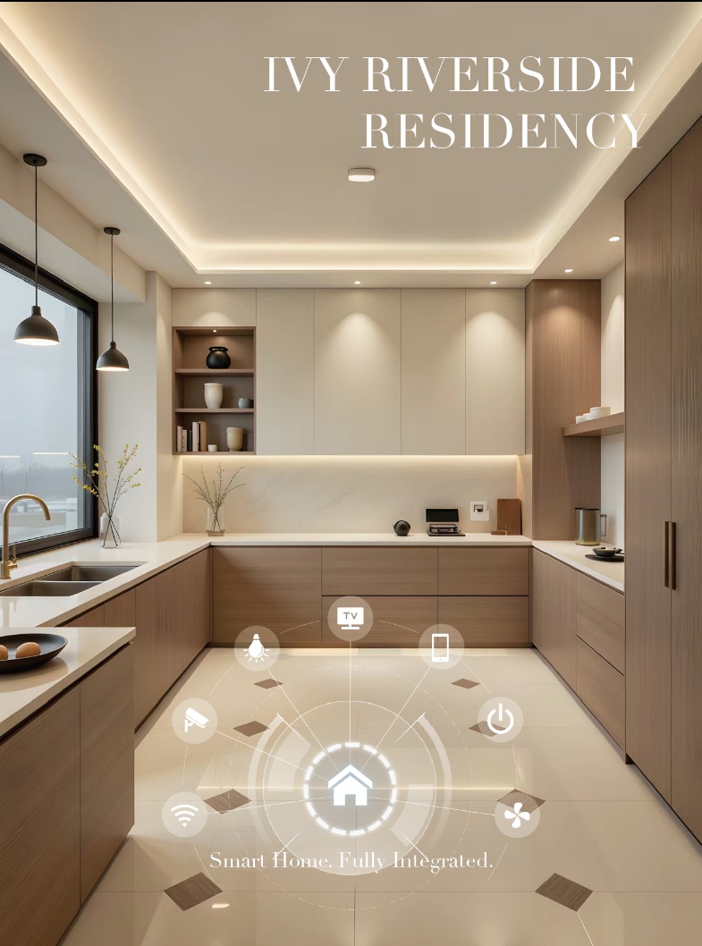Ivy Riverside Residency fitted modern kitchen apartment interior